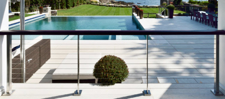 stainless steel cable railing.