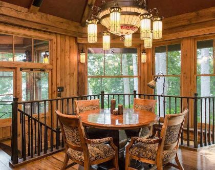 Rustic iron stair railing