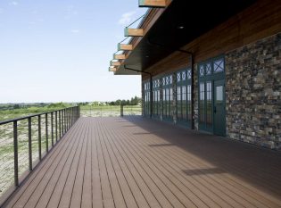 Beautifully built facility using a combination of stone, metal and wood