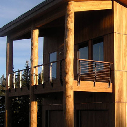 Log Timber Deck – Big Sky, Montana