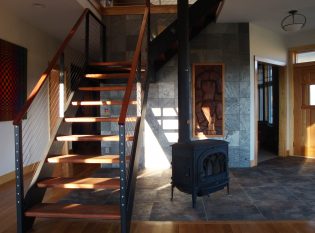 Black steel stair and railing