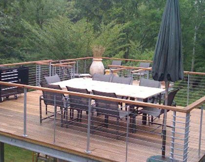 Hot dip galvanized modern cable railing