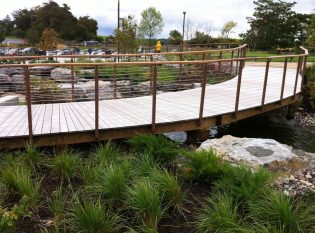 Bridge meandering through the landscape