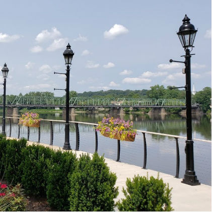 river walk at bucks county playhouse with Keuka style cable railing