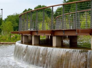 Cable Railing Overlooking Waterfall