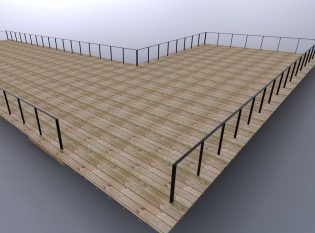 Cable Railing Rendering