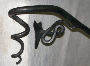 Close Up Of Spiral Forged Railing