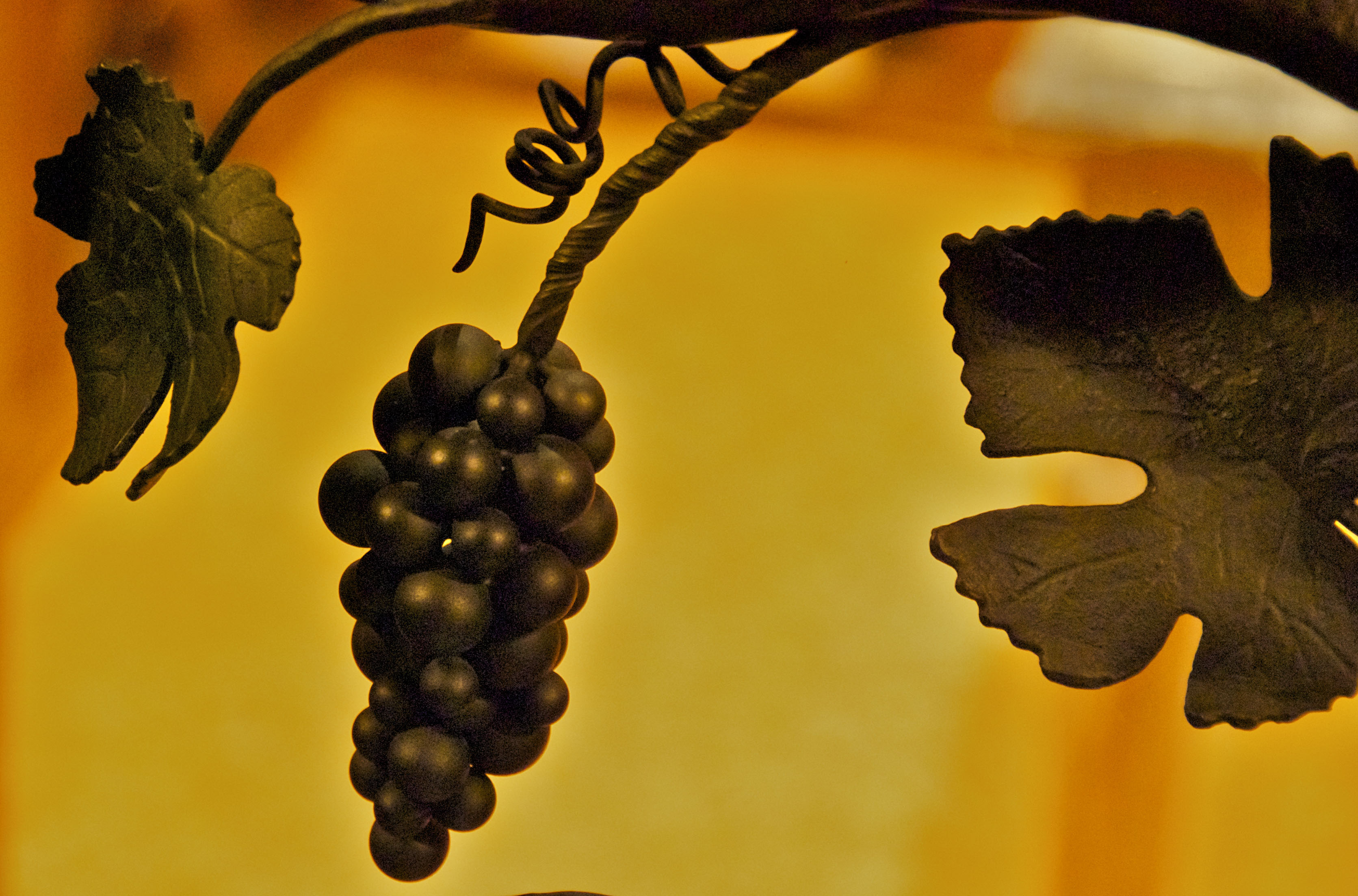 Hand forged steel grapes
