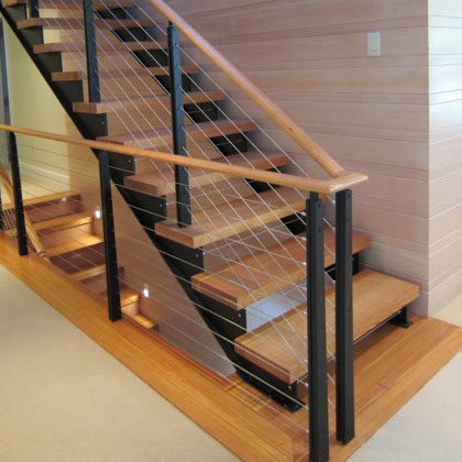 Cable Railing Custom Stairs Project Gallery Keuka Studios