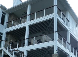 double decker portch overlooking lake