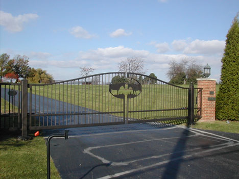 Driveway gate custom fabricated