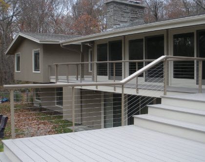 modern deck railing