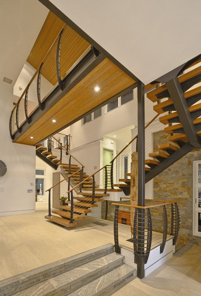 Catwalk and floating mono stringer stair system