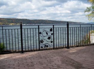 Grape vine motif railing