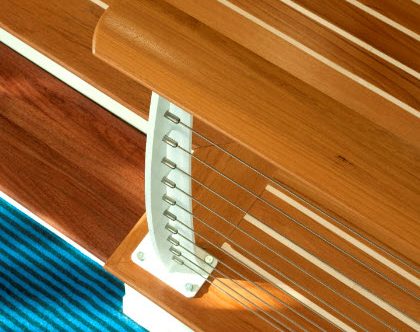 Sailboat style railing in Hampton Virginia.