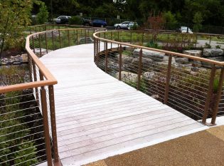 Ithaca style railing on this curved bridge