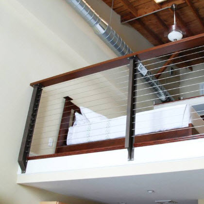 Prairie Style Loft Cable Railing – Laconia, NH