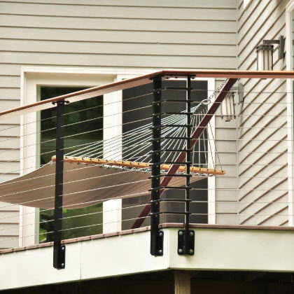 deck with cable railing system - Lockport, NY