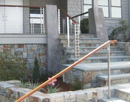 Stainless steel cable deck railing -Los Altos Hills