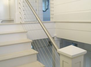 Nantucket bead board with stainless railing and and cable