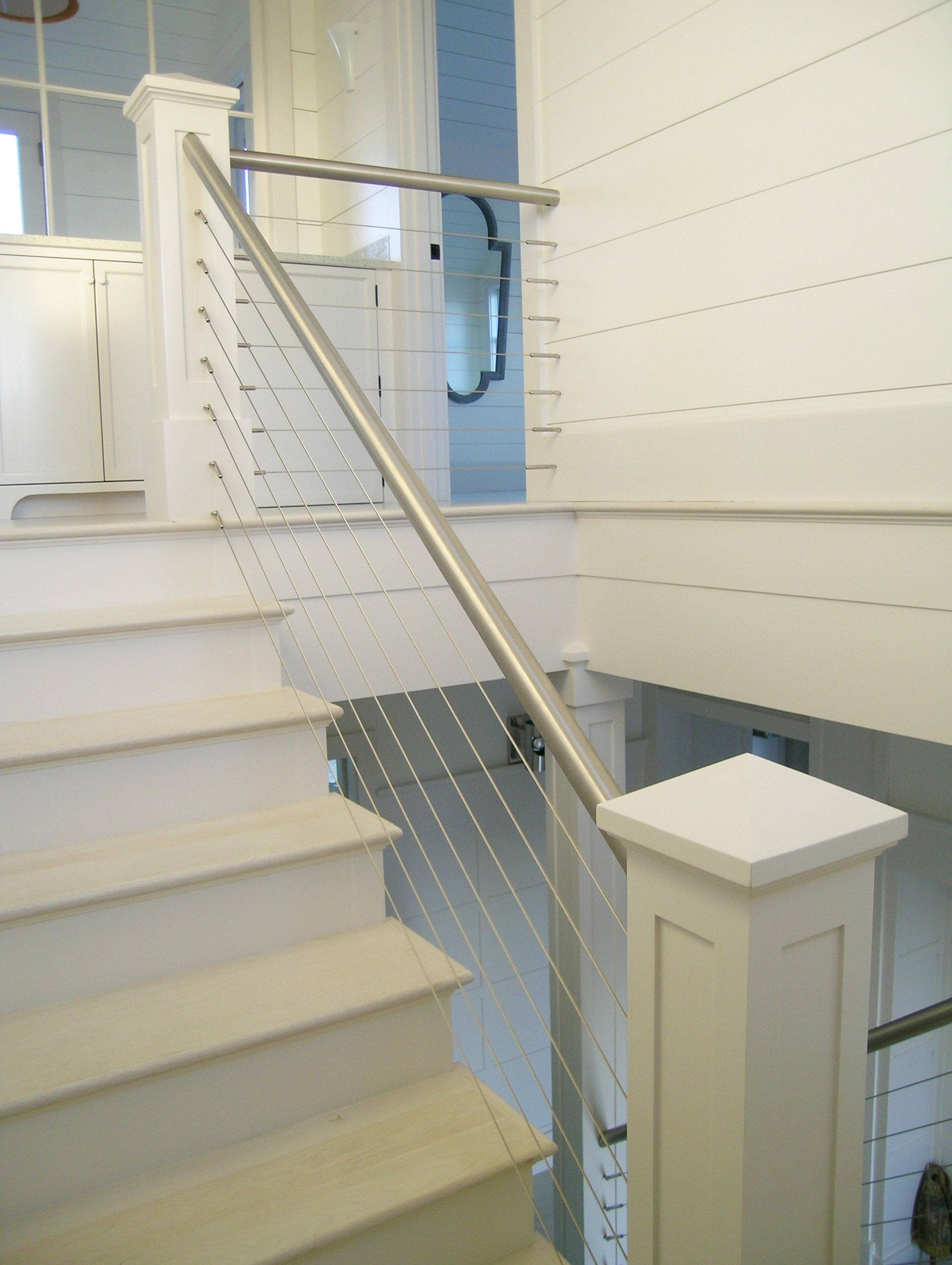Nantucket bead board with stainless railing and and cable