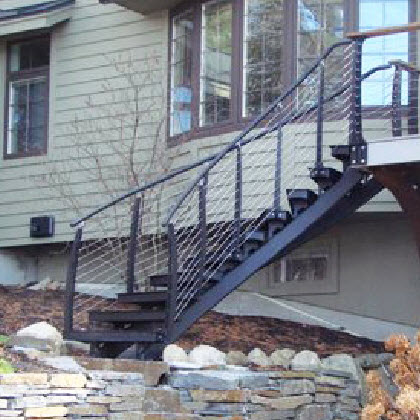 Curved Deck Stair – Newbury, New Hampshire