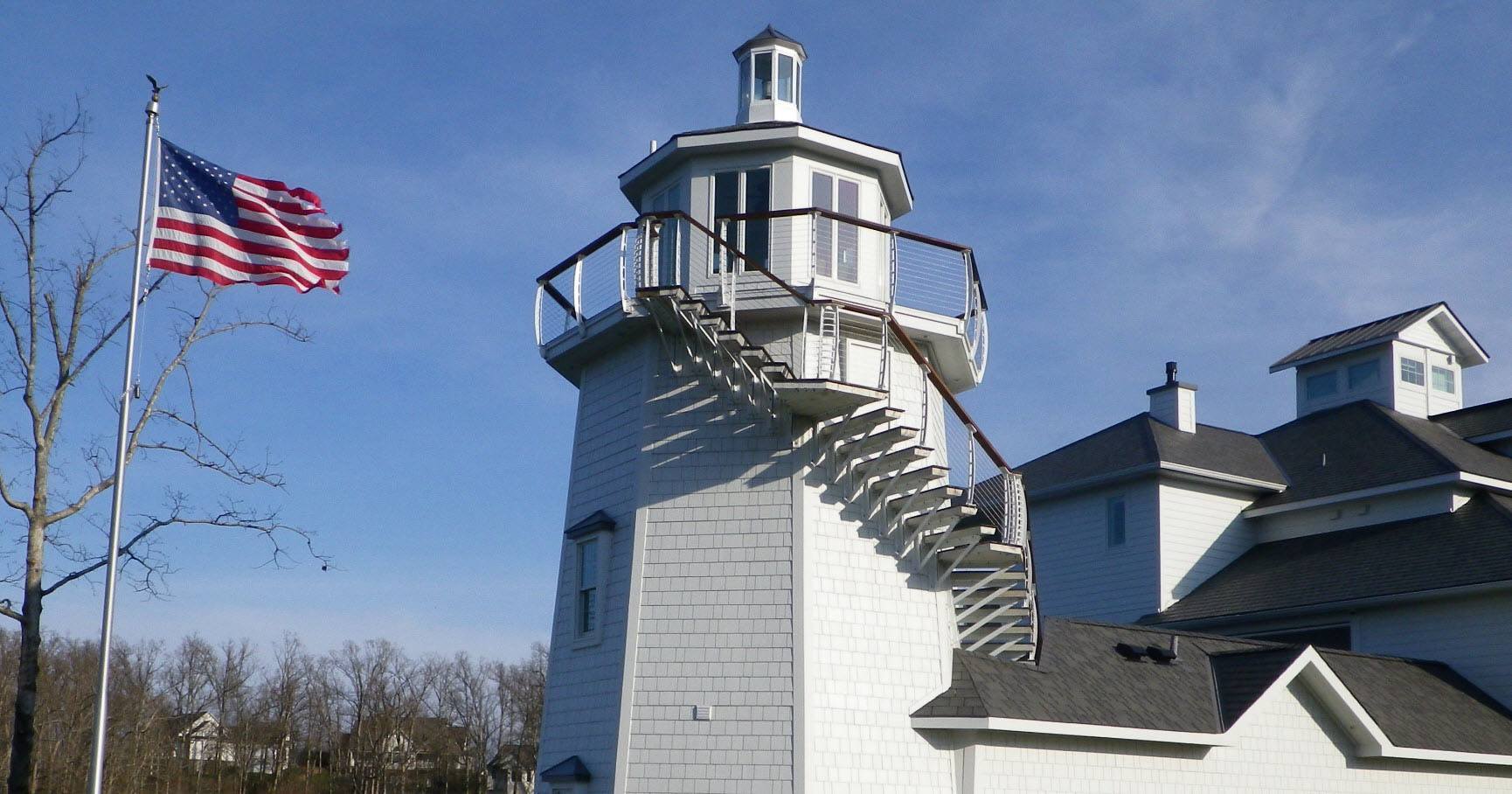 Light house cable railing