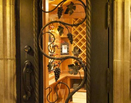 grape vine themed wine cellar door