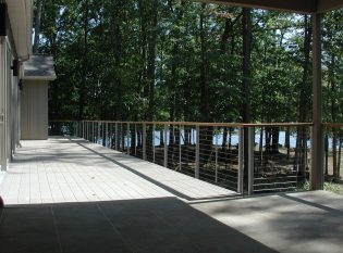 Slate and wood deck