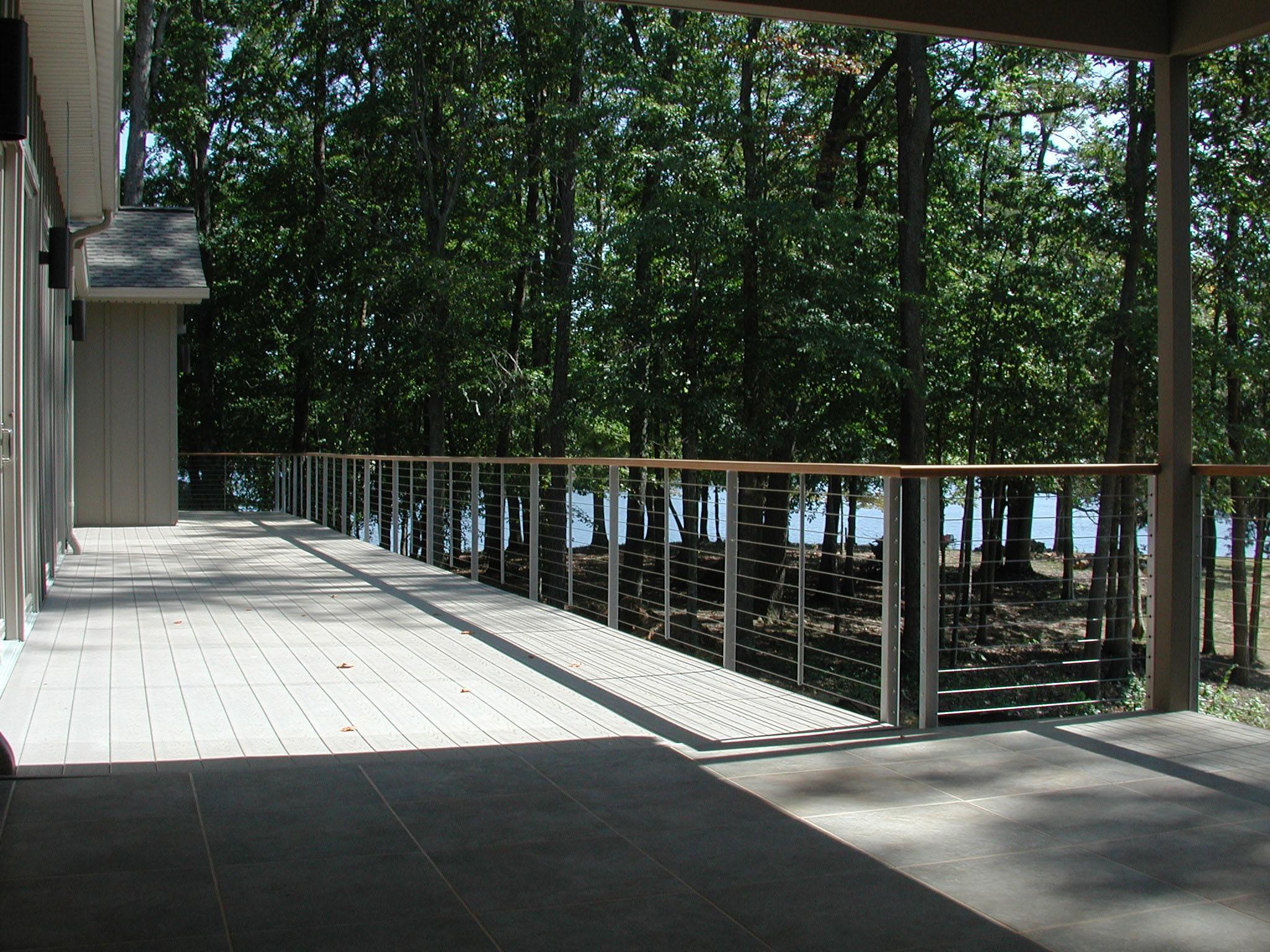 Slate and wood deck