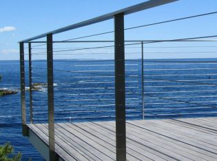 Sleek designed stainless steel railing to optimize the ocean view