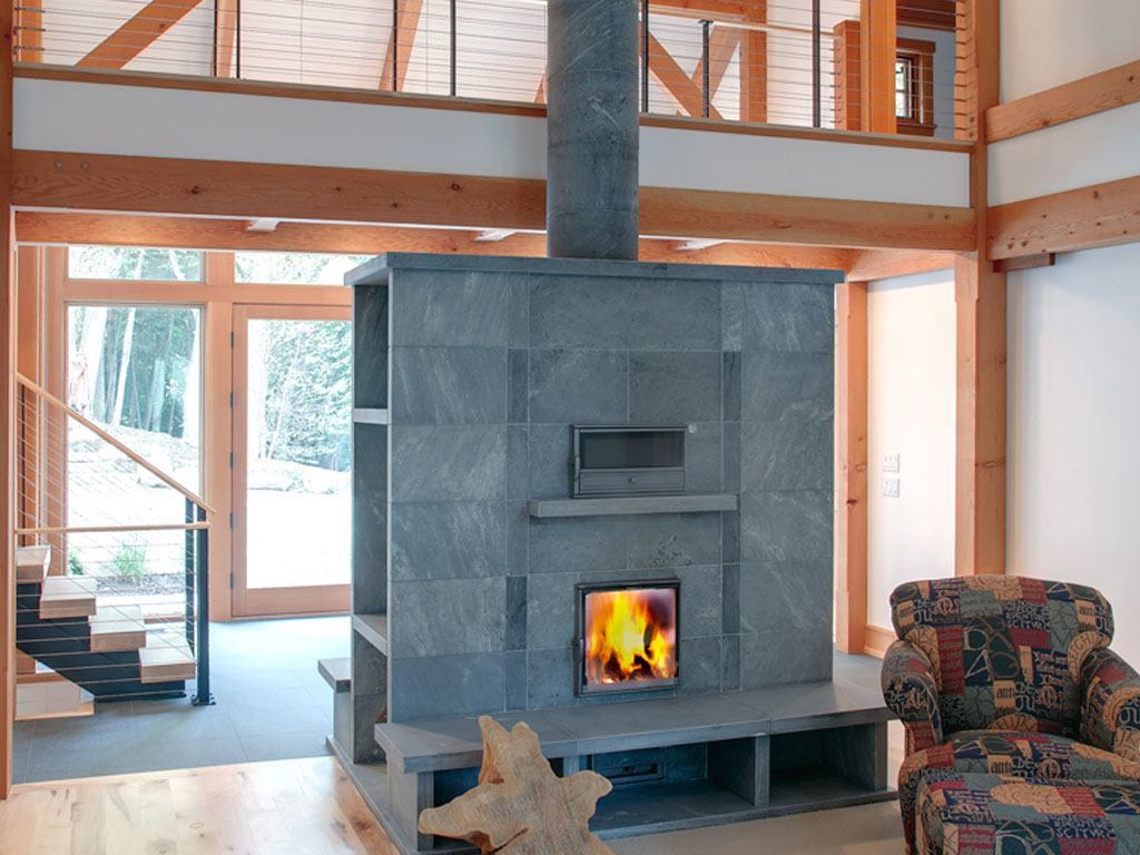 Soapstone fireplace