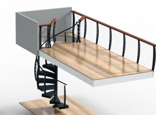 Spiral stair rendering