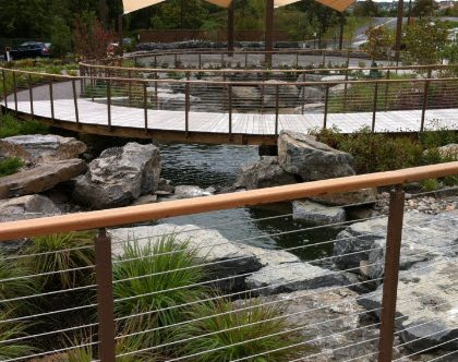 Ipe Bridge at the zoo with Ithaca style cable railing