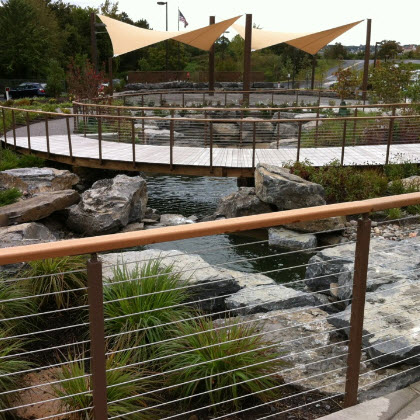 Ipe Bridge at the zoo with Ithaca style cable railing