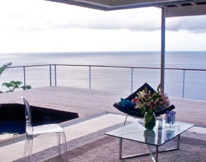 Clear anodized aluminum railing system - Tortola British Virgin Islands