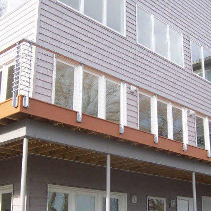 Lake View Cable Railing For a Deck – Watkins Glen, New York