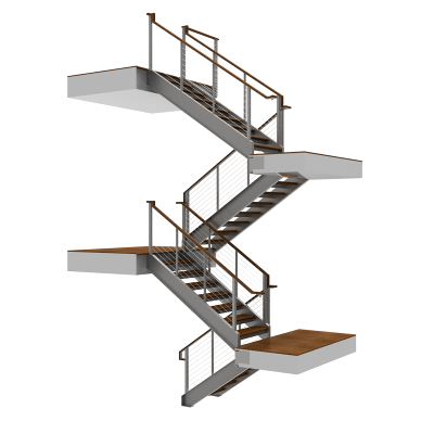 Double Stringer C-Channel Stairs