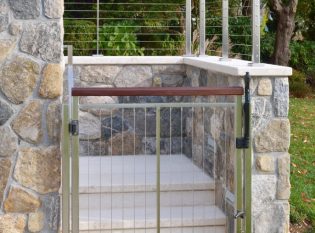 Single Stainless Vertical Cable Railing Gate
