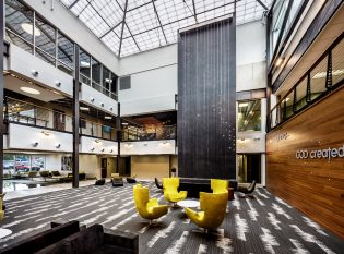 Spacious Lobby With Chicago Cable Railing