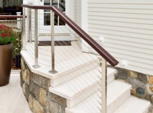 Stone Stair Cable Railing