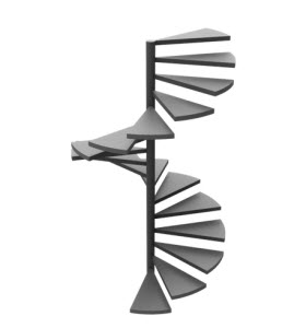 Illustration of spiral stairs