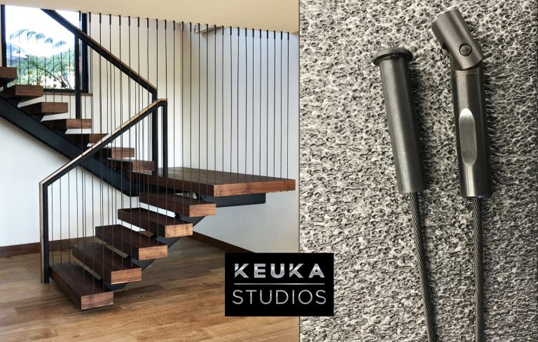 Black Stainless Steel Cable Railing and Fittings | Keuka Studios