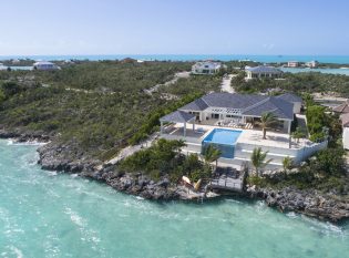 Aerial view of Villa Capri Turks and Caicos Islands