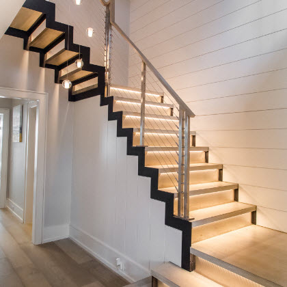 Cable Railing Custom Stairs Project Gallery Keuka Studios