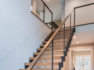 Zigzag double stringer stairs by Keuka Studios