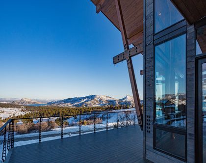 Industrial Colorado home with cable railing deck