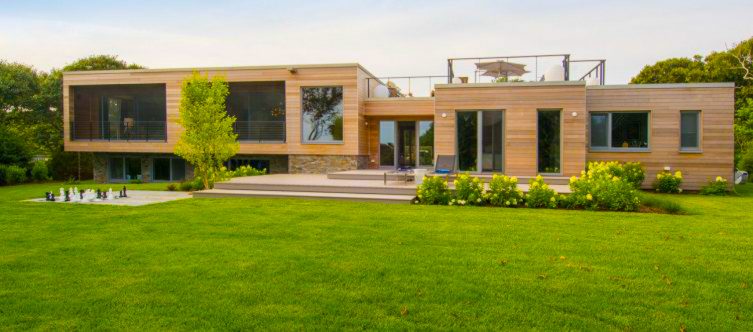 Contemporary Martha's Vineyard summer home with complete cable railing system