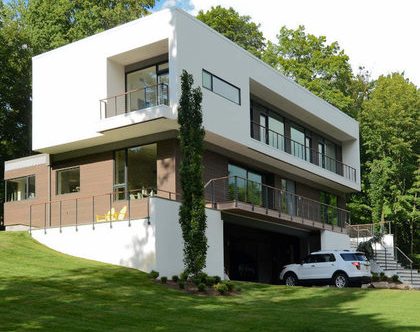 Cube home cable railing system in New Canaan