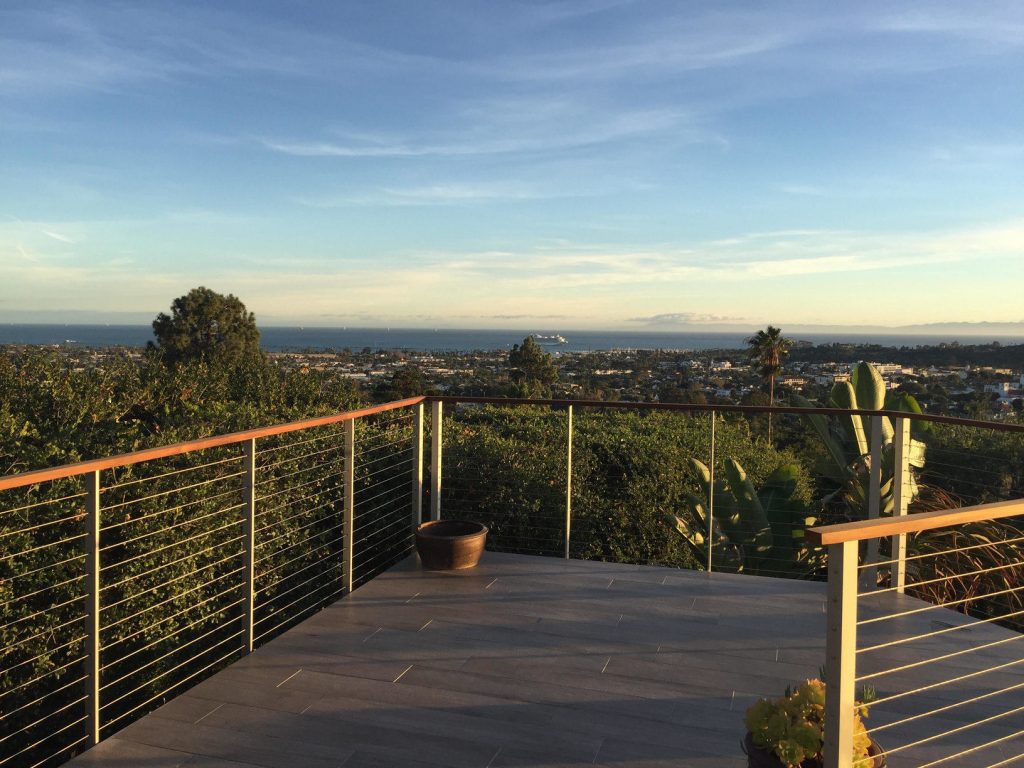 Cable railing for Santa Barbara deck